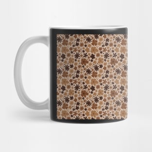 NEUTRAL EARTHY FLOWER POWER 60S PATTERN Mug